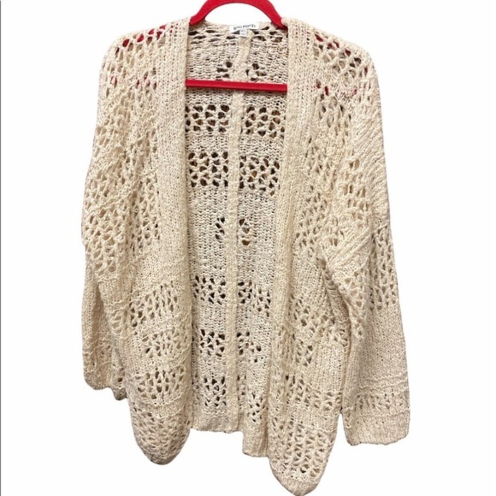 Rag Poets M/L Cardigan Women Costal Grandmother Pointelle Cottagecore‎ Boho